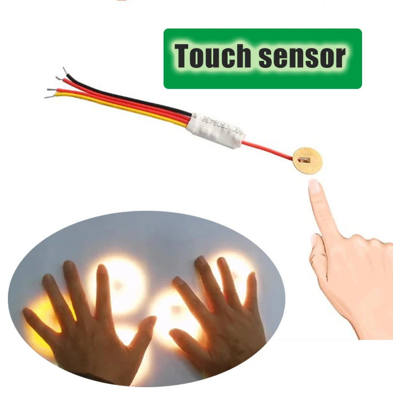 MINI Touch Sensor Switch 3.7-24V 2.5A, Dual Mode Touch Control, for LED Light/Water Level, 4mm Plastic/Glass Panel