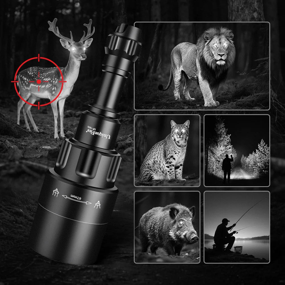 UniqueFire 1605 T38/50/67/75 IR850NM 940NM LED Infrared FlashLight Dimmer Switch illuminator USB Rechargeable Torch Night Vision