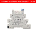5/10 Sets Slim Relay HF41F 5V 12V 24VDC With Relay Base 41F-1Z-C2-1 LED & Circuit Protection DIN Rail Ulitra-thin Relay Modules