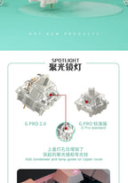 Gateron White Yellow Silver Pro 2.0 V2 Switch 3pin RGB linear Tactile Red Brown Switchs for Hot-swappable Mechanical keyboard