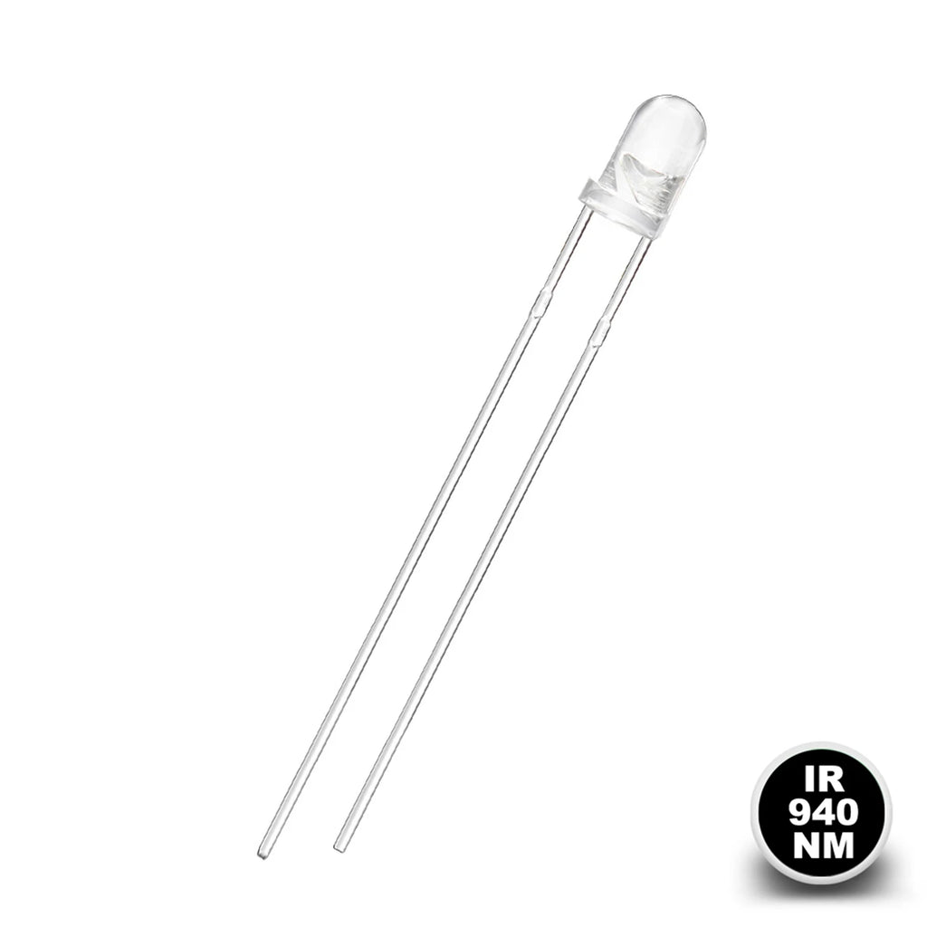 100Pcs 3mm 5mm IR LED Diode Transimitter Receiver 850nm 940nm Infrared Photodiode Phototransistor Emitter Lights Emitting Bulb