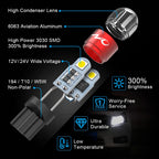 NAO W5W LED Car T10 Bulb 5W5 Auto Interior Light 3030 SMD 12V 24V Automobiles Side Signal Lamp 168 194 Clearance Lighting White