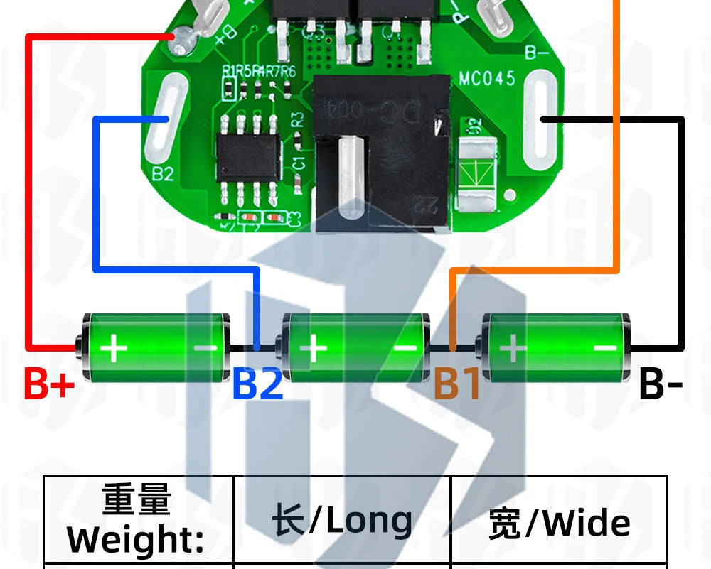 3s/4s/5S  Battery Charging Protection Board Li-Ion Lithium Battery Pack Protection Circuit Board BMS Module For Power Tools