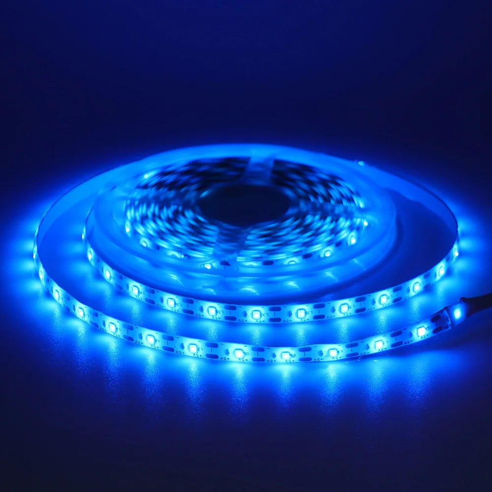 5V USB 2835 LED Strip Light with DC Plug 3528 SMD Flexible Led Tape Ribbon 60LED 0.5m 1m 2m 5m Cabinet Lights Night TV Backlight