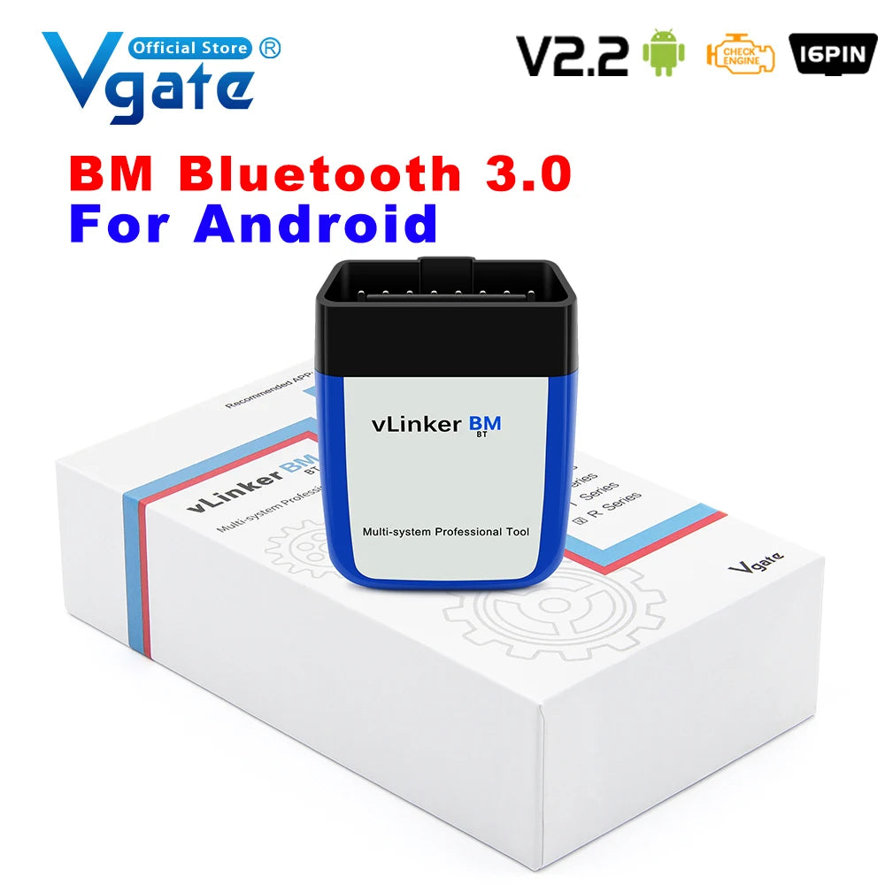 Vgate vLinker BM ELM327 Scanner wifi Bluetooth 4.0 OBD2 OBD 2 Car Diagnostic Auto Scan Tool For Bimmercode ELM 327 V 1 5