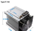 LCTC Radiator With Fan For Three Phase Solid State Relay SSR Heat Sink 100A 120A 3-phase Relay DC 48V Y-150