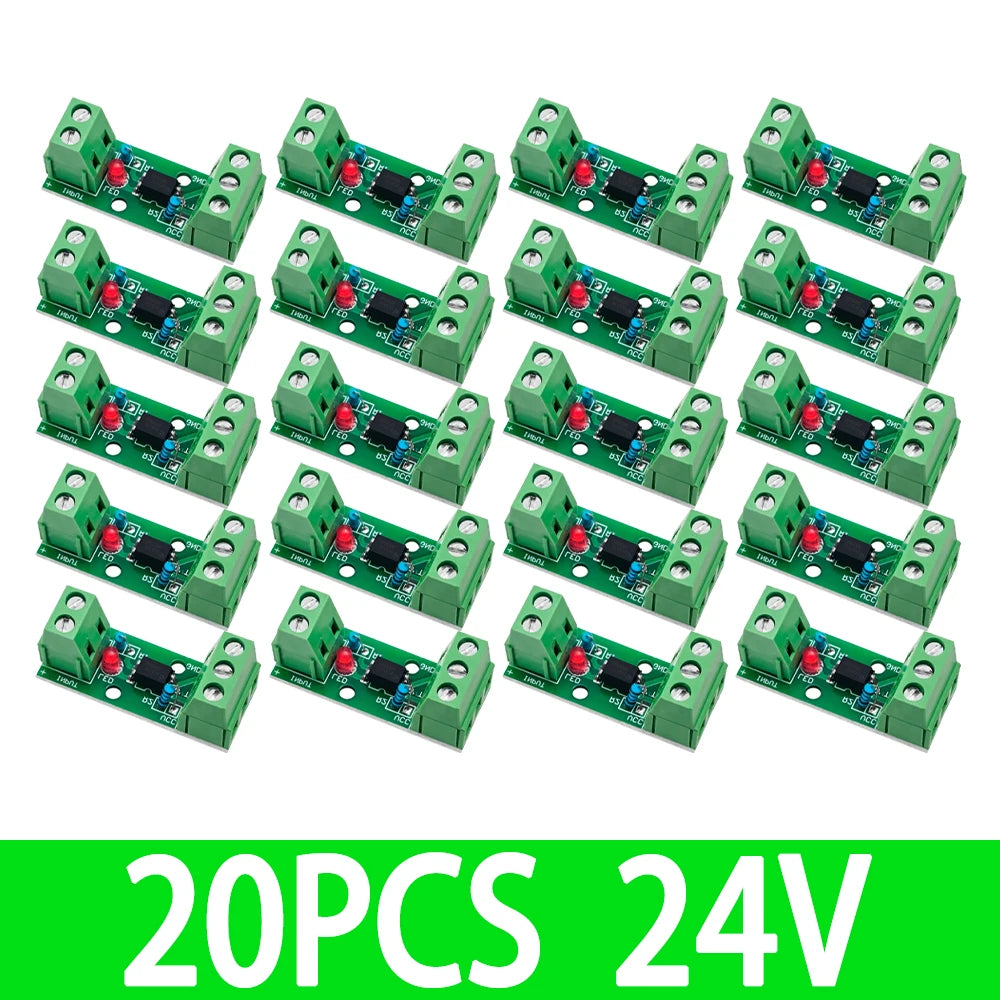 1 Channel Way Optocoupler Isolation Module PC817 EL817 3V-5V 12V 24V Photoelectric Isolator Rail Holder PLC Drive Motor Board