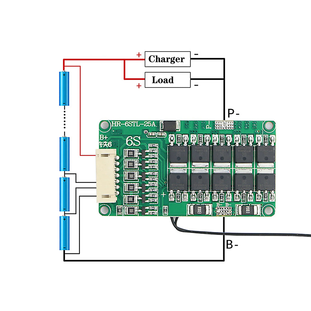 7S 24V 15A/20A/25A Lithium Battery PCB Protection Board With Balance And Temperature Protection BMS