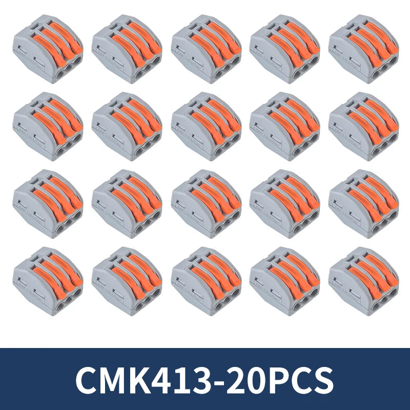 10/20Pcs Quick Push in Lever Wire Connector Splicing Compact Terminal 2 3 4 5 Ports Fast and Stable Connection Easy Installation