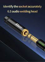 YYTCG 6.35mm female audio cable Welded Plug 6.5 Three core single stereo extension connector 1Pcs