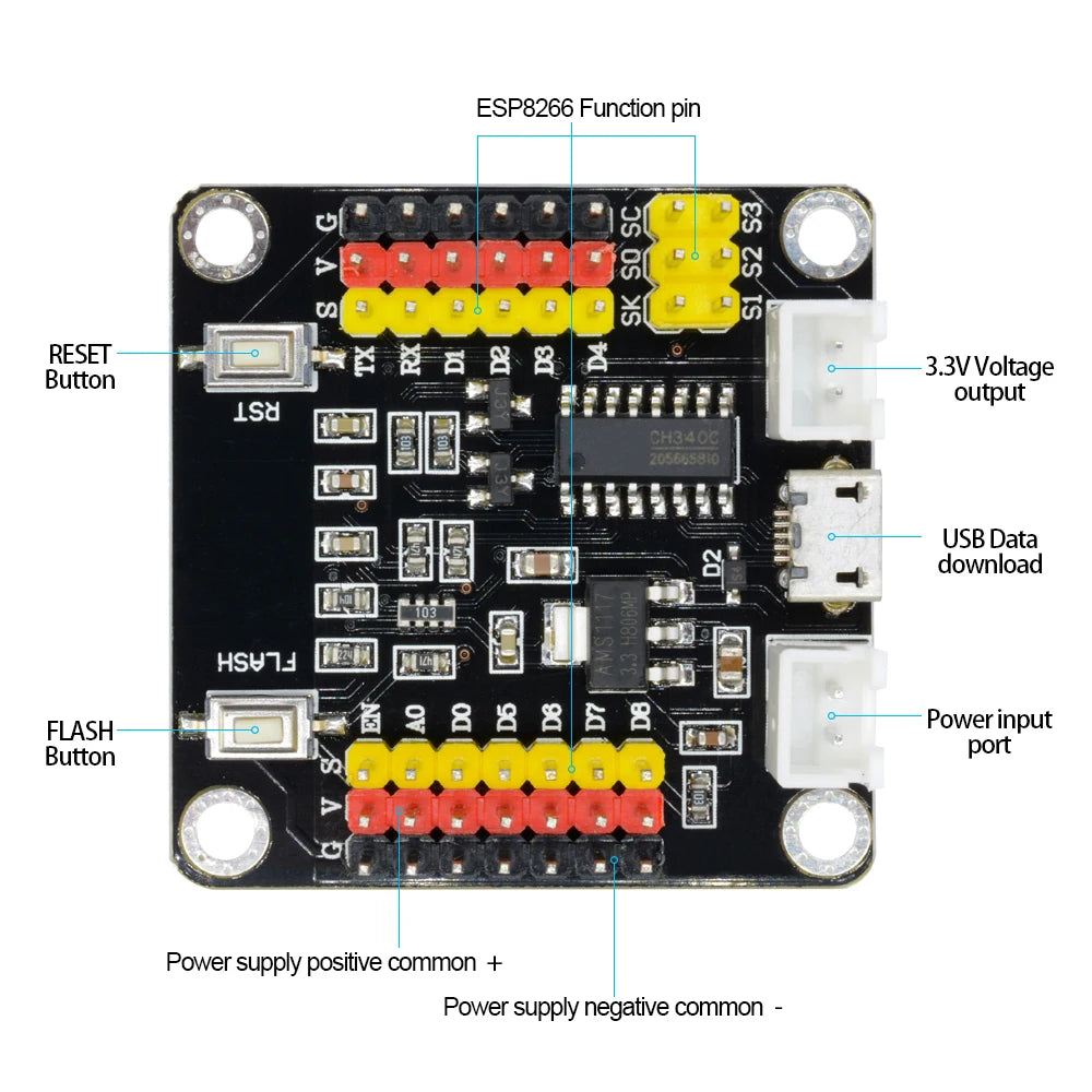 DM Strong ESP8266 ESP-12E Wireless Wifi Development Board Module MCU UART SPI Micro USB Antenna for Arduino CH340C