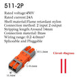 10PCS Electrical Quick Terminal Blocks Lever Universal Compact Cable LED Wire Connectors 1/2/3/4/8/10 Pins Plugable Spliceable