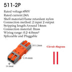 10PCS Electrical Quick Terminal Blocks Lever Universal Compact Cable LED Wire Connectors 1/2/3/4/8/10 Pins Plugable Spliceable