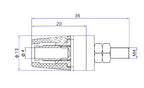 5/10Pcs M4*36 Pure Copper Terminal 4mm Banana Jack Socket 20A Binding Post Banana Plug Connector M4X36