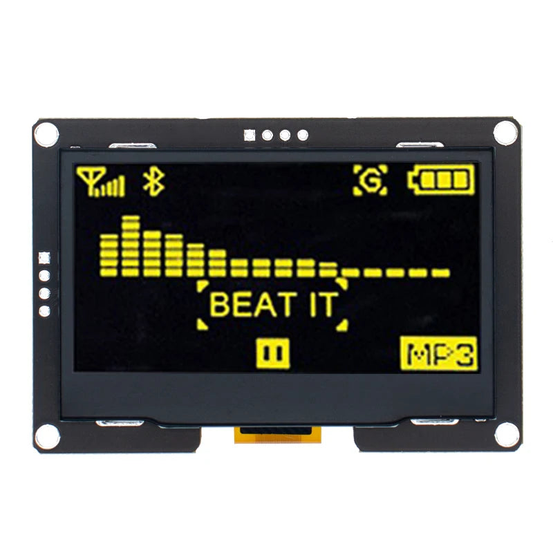 2.4" 2.42 inch 128x64 OLED LCD Display Module SSD1309 12864 7 Pin SPI/IIC I2C Serial Interface for Arduino UNO R3 C51