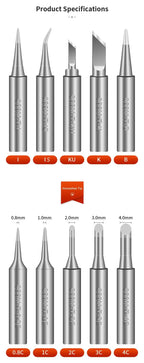Handif 900M Soldering Iron Tips Lead-Free Pure Cooper Soldering Station Sting 900m Fit 936/937/938/969 Solder Station
