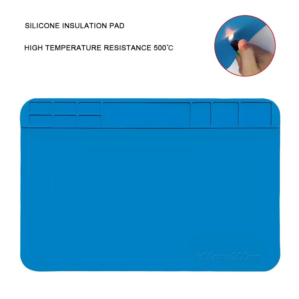 Repair Pad Insulation Heat-Resistant Soldering Station Silicon Soldering Mat Work Pad Desk Platform for BGA Soldering Station