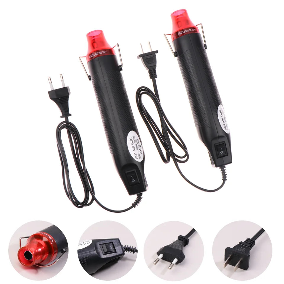 220/110V  DIY Heat Gun Electric Power Tool Hot Air Gun Temperature Gun with Supporting Seat Shrink Plastic DIY Craft Tool