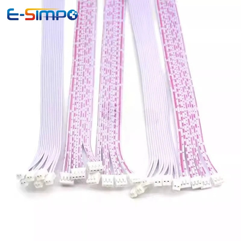 10pcs Ph2.0mm Male Connector Terminal Cable Lenght 20cm Red White Wire Pitch 10 pin Double Head 26AWG wire
