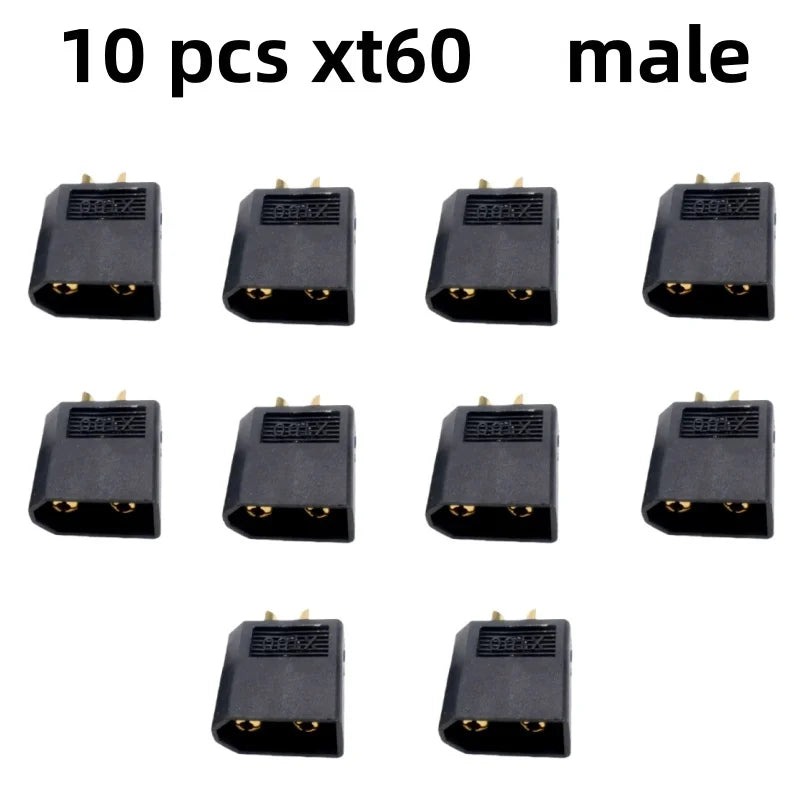 5 Pairs 10 Pcs XT60 Black Male Female Bullet Connectors XT30 XT90 Plug for RC Lipo Battery Drone Airplane Accessories Wholesale