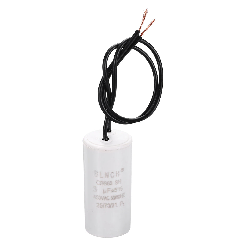 1/2Pcs CBB60 Running Capacitor 3-100uF 450V 2 Wire Electric Air Compressor Motor Run Starting Capacitor for Washing Machine