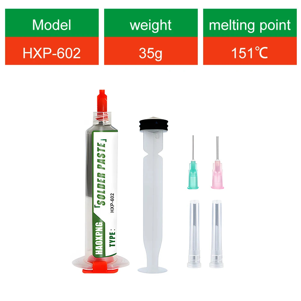 151 ° C/303.8 ° F New Solder Paste, No Need for Cleaning, Solder Repair and Maintenance, Lead-Free Solder Paste Flux, 10g/35g/55