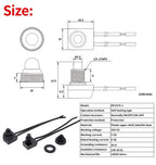 2Pcs IP67 Waterproof Push Button NC NO On-Off Switch KP107S Auto-Lock ZE-107S Self-Locking Switchs Press Type
