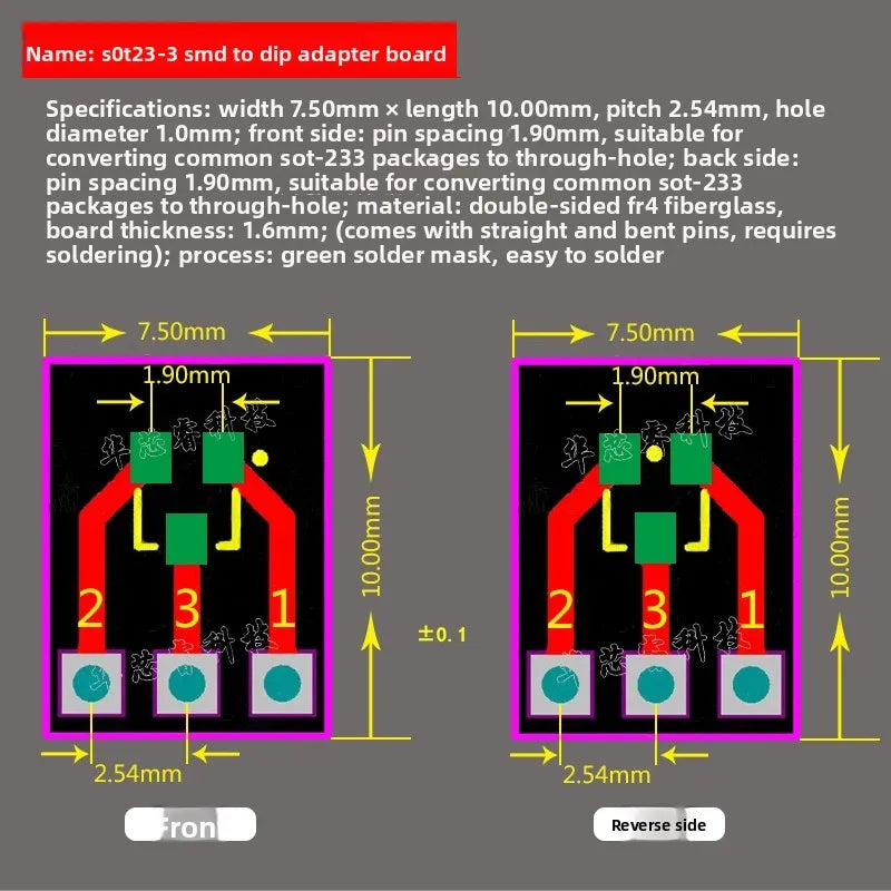 5PCS PCB Board SMD Turn To DIP Adapter Converter Plate SOP 8/16/14/20/24/28P SOT89 SOT23 SOT223 TO DIP SOP/MSOP/TSSOP