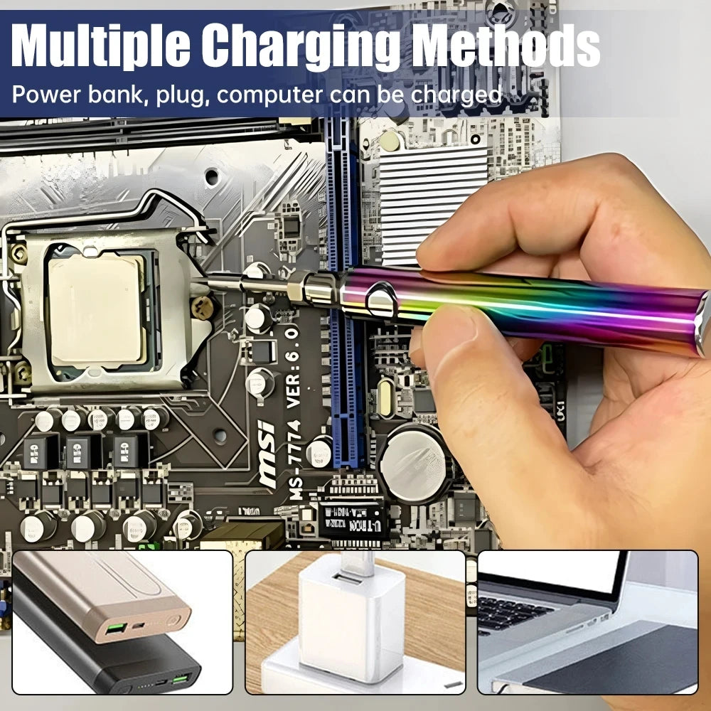 Miniature Welding Tools Preheat Portable Electric Soldering Iron 11.2mm Twist 510 Battery USB Charging Head