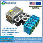 1/2/3/4/5 Axis Kit Nema23 Closed Loop Stepper Motor 1.2Nm/2Nm/3 Nm DC Hybird Servo With Encoder Motor Drive Kit  For CNC