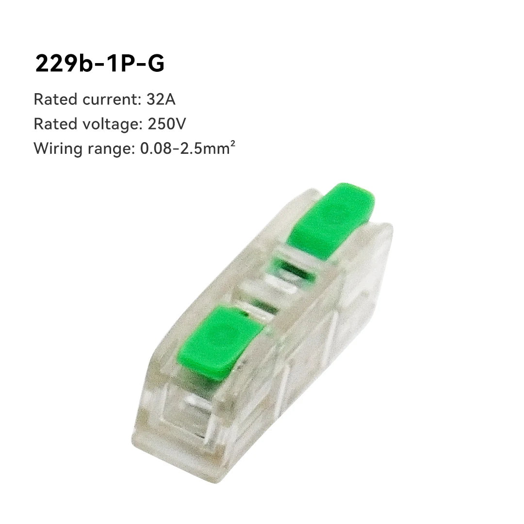 Universal Quick Electrical Wire Connectors Compact Splicing Terminal Blocks Push-in Home Cable Connectors 10Pcs