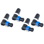2/4/8Pcs 4Pins L-Shaped XLR Plug 90 Degree Plug Ohm Connector for Audio Speaker Speakon Led Powercon Adapter Amplifier