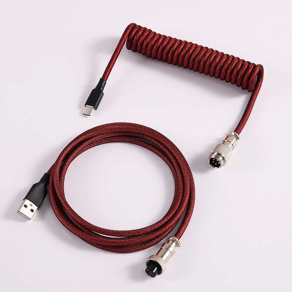 Keyboard Cable GX12 USB2.0 Aviation Connector Wires For Pc Data Cable Type C Computer Hardware Interface Accessories