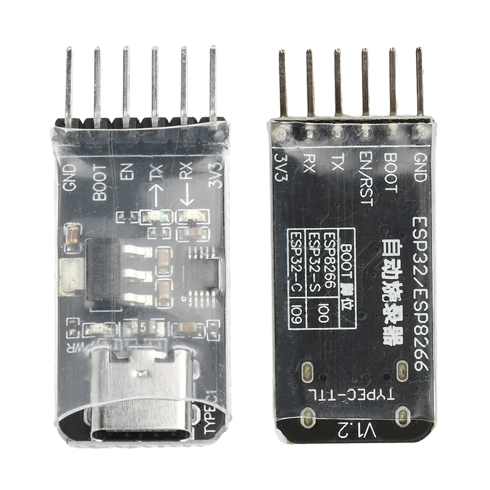 ESP32 Automatic Downloader Module, USB-to-TTL Module, ESP8266 Programmer, USB-to-Serial Programmer Module, Type-C Port