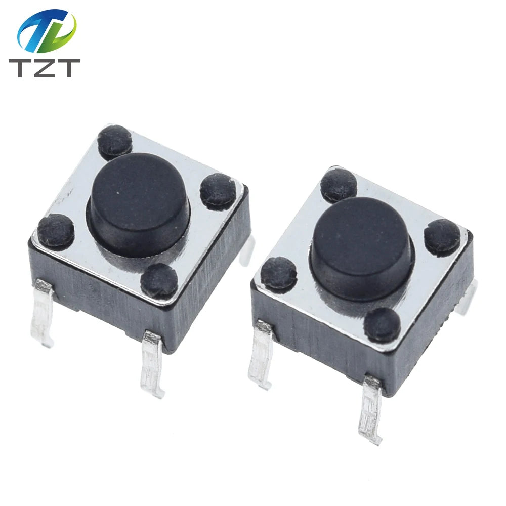 50PCS Tactile Push Button Switch for Arduino 6x6x5mm 6*6*5mm 4PIN