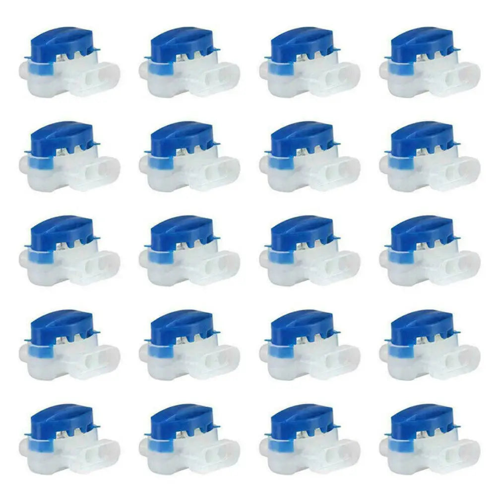 20/22pcs Waterproof Cable Clamps Wire Connectors For Garden Auto Lawn Mower 3 Pore Terminal Blocks Robotic Lawnmower Connectors