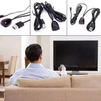 USB IR Repeater Extender Kit with Receiver & Emitter Infrared Remote Control Signal Booster for TV DVD Cable Box