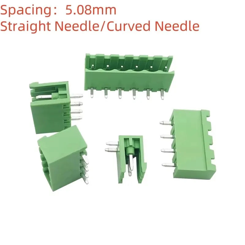 10PCS KF2EDGK 5.08 2EDG PCB 2PIN~12PIN Straight/Curved Needle Connector Plug-In Terminal Block 5.08MM Phoenix Contact Degson
