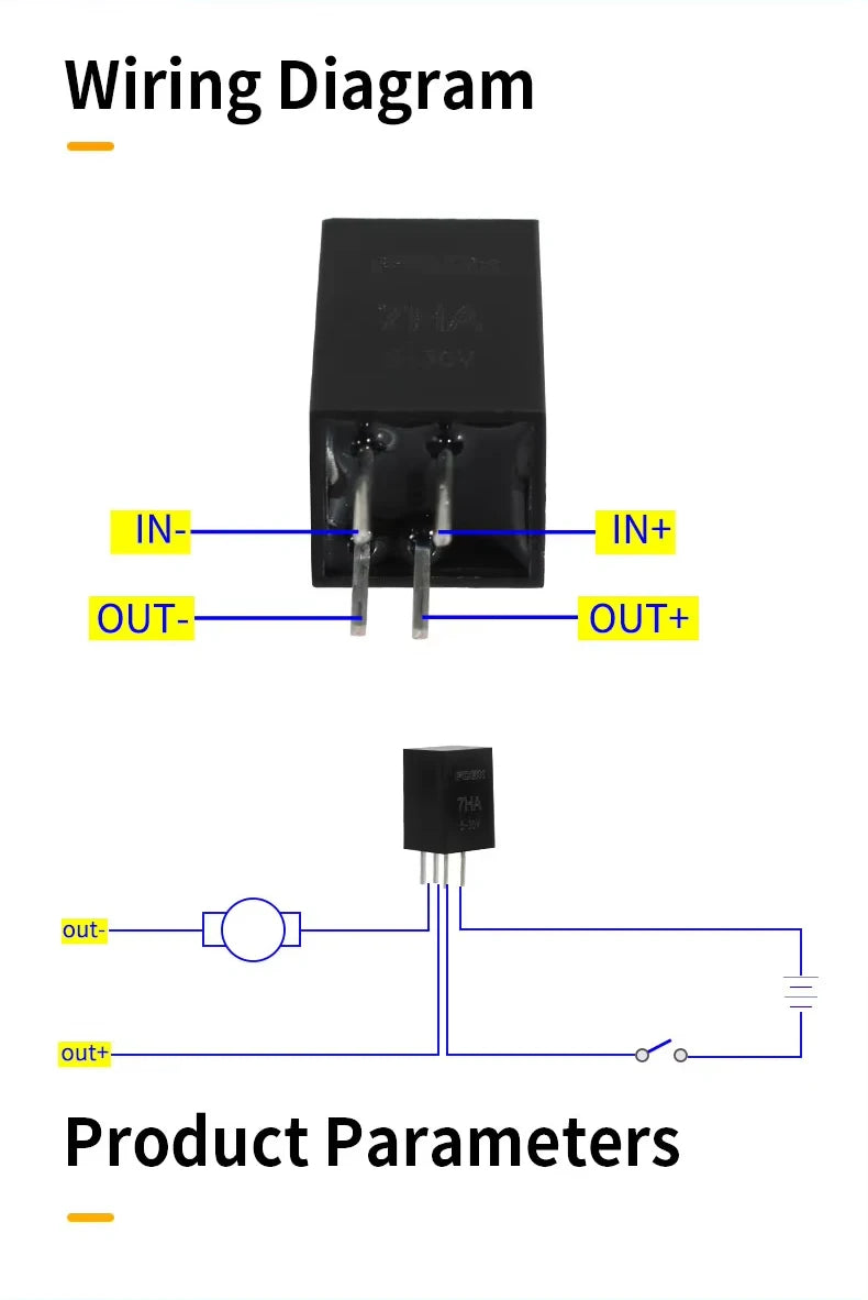 Small Mini PCB SSR 7A Solid State Relay DC to DC 5V 12V 24V