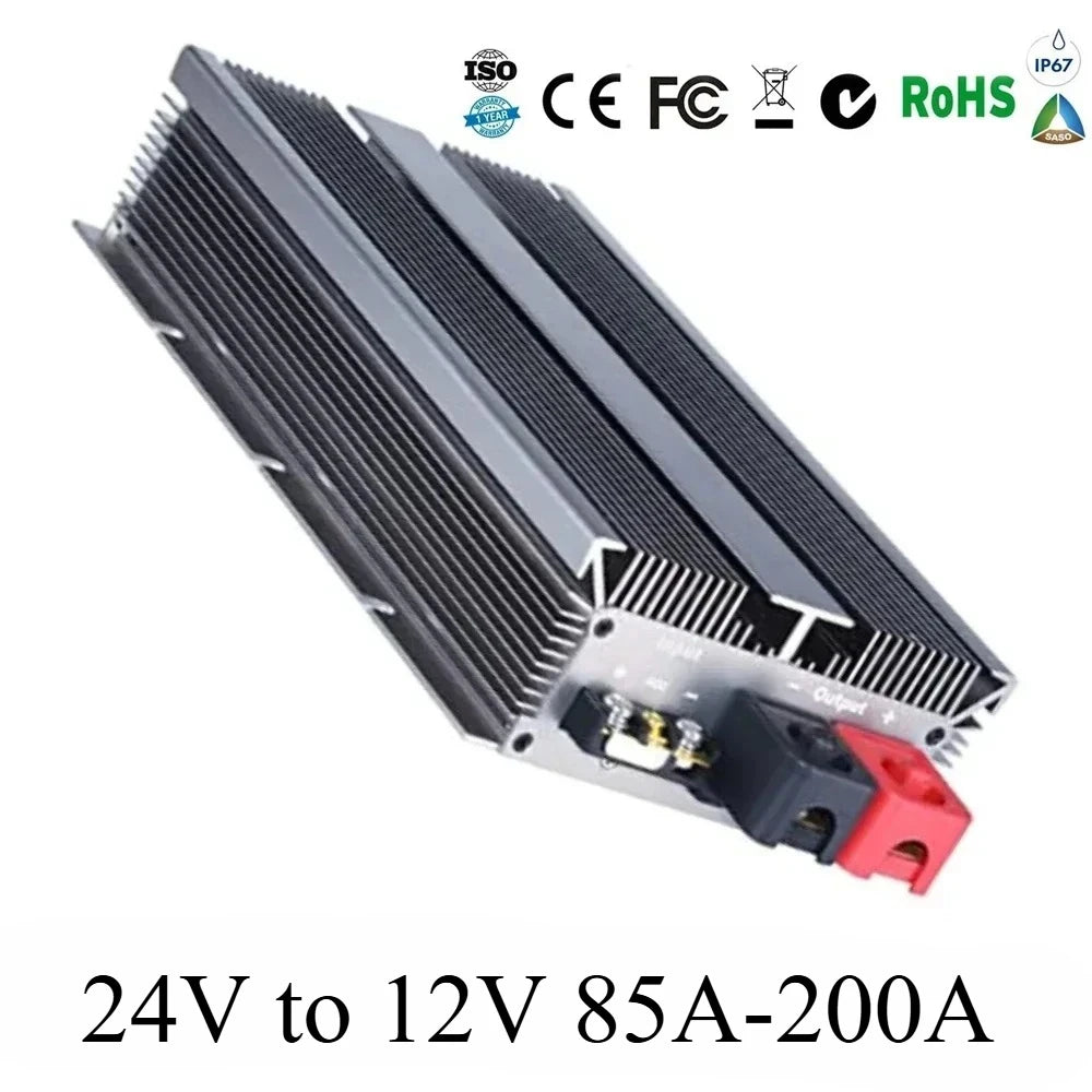 24 Volt to 12 Volt 24V to 12V 85A-300A Step Down Converter Voltage Regulator DC/DC Buck Transformer Power Supply CE Waterproof