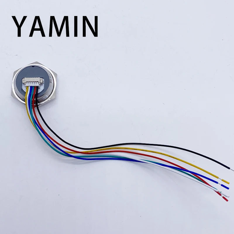 19/22/25/30mm Bi/Tri Color Ultra Short Metal Push Button Switch With Wire 3-6V 12-24V 220V LED Light Momentary Reset Waterproof