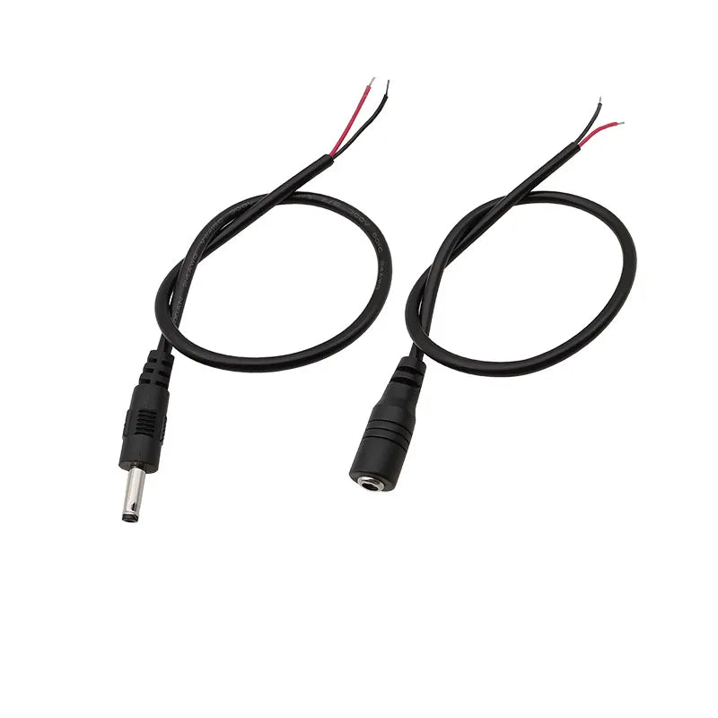 DC 3.5mm X 1.35mm Male Plug Female Jack DC Power Charging Cable Connector DC Power Wire Pigtail for CCTV Camera LED Strip Light