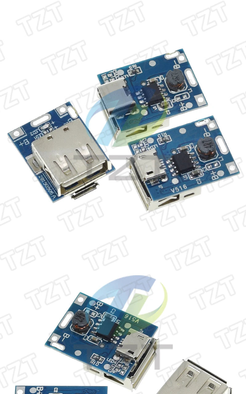 GREATZT 5V Boost Converter Step-Up Power Module Lithium Battery Charging Protection Board LED Display USB For DIY Charger 134N3P