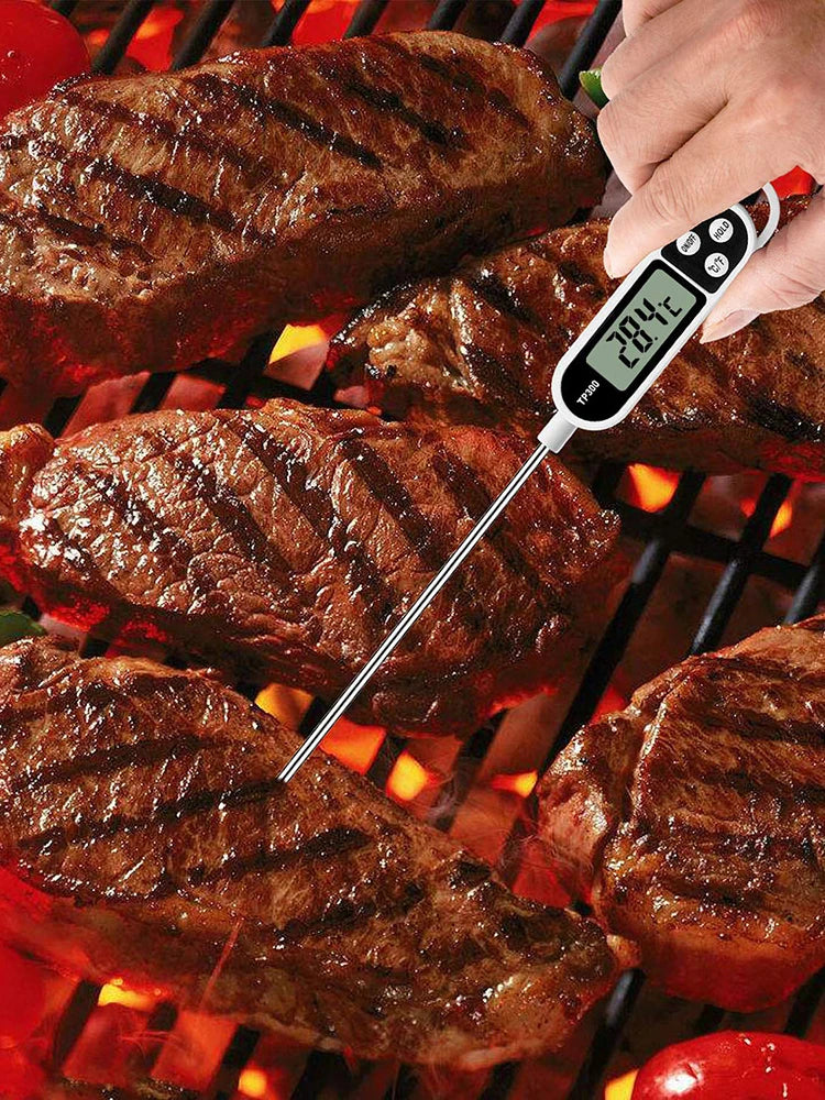 Stainless steel probe cooking food, barbecue stove, water, milk, oil, liquid meat, digital kitchen thermometer kitchen tools