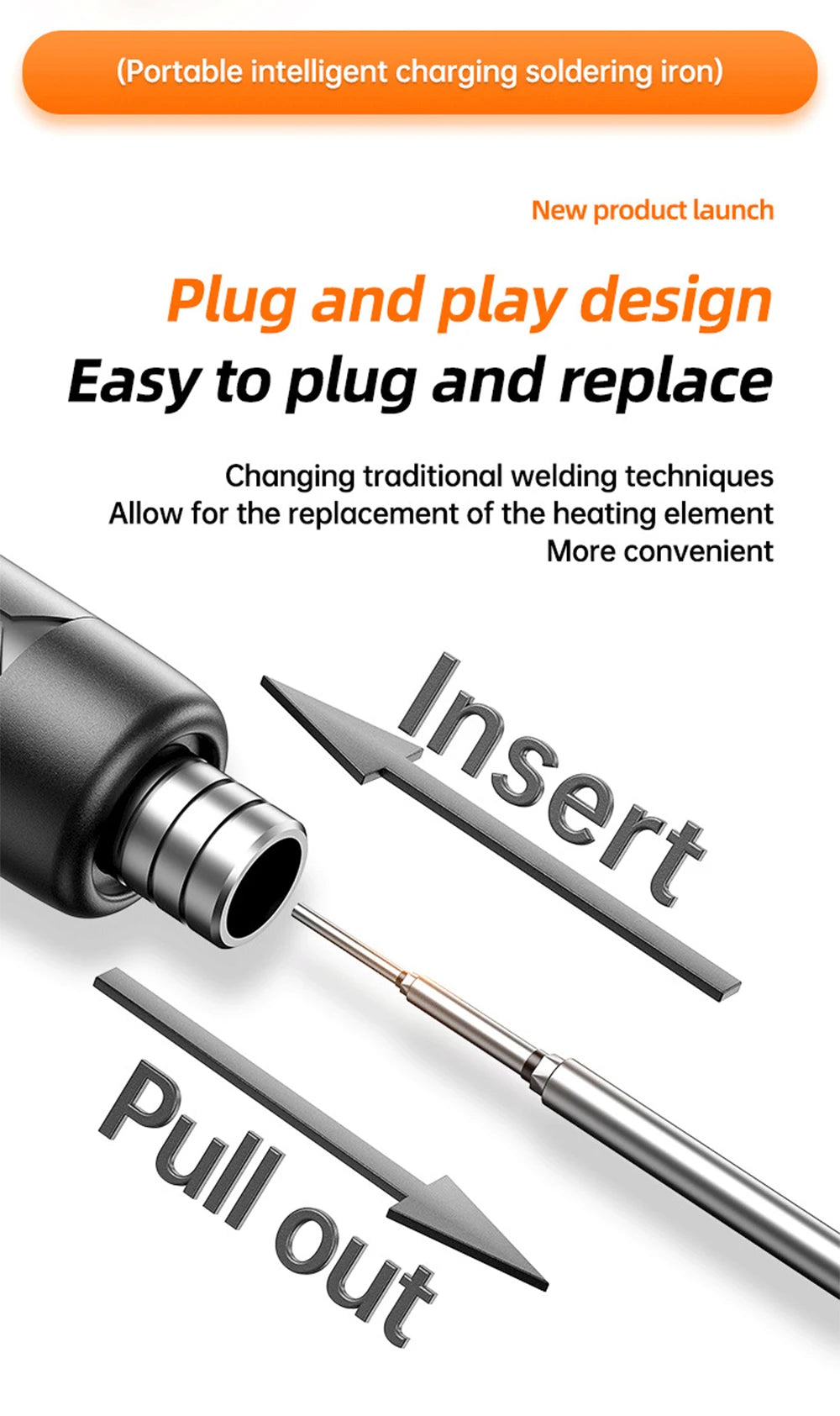 Multifunctional USB Digital Electric Soldering Iron Set Kit Intelligent 300-450℃ Temperature Adjustable Solder Iron Welding Tool