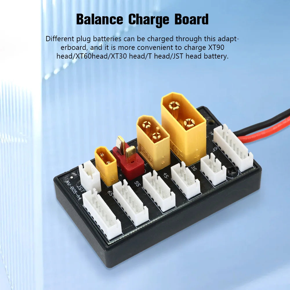 XT30 XT60 XT90 JST T Plug 2-6S Parallel Charging Board Lipo Battery Charger Connector for Imax B6 B6AC ISDT Q6 Lite Charger