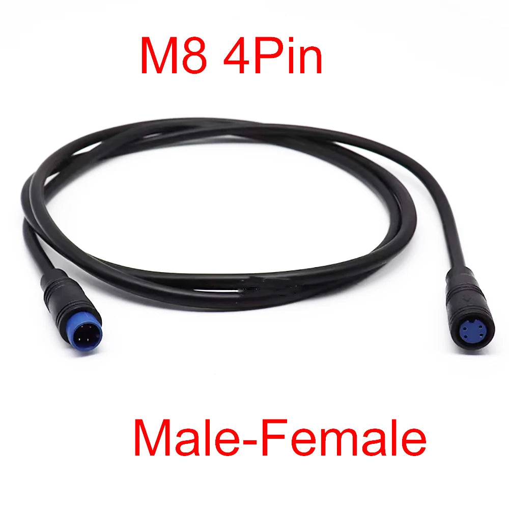 1m M6 M8 2 3 4 5 6 Pin Core Male To Female Julet Electric Butt Cable Plug Connector Scooter Brake Waterproof Signal Sensor Cord