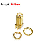 Cltgxdd 1/5/10pcs SMA-KE/KWE SMA Female Jack Adapter Solder Edge PCB Mount Antenna Base RF Copper Coaxial Connector Plug Socket