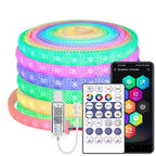 DC5V WS2812B Elliptical Reticulate Pattern Neon Addressable LED Strip WS2812 60Leds/m 360Degree Smart Silicone Led Light IP67