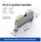 DIN Rail Terminal Block 2.5mm2 Lever Quick Connect Push In Electrical Wire Connector Feed Through Distribution Terminal Strip